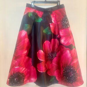 Hobbs London Floral Midi Skirt, 10